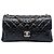 Chanel Black Jumbo CC Quilted Crumpled Calfskin Straight Flap