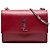 Saint Laurent Monogram Sunset Umhängetasche aus rotem Kalbsleder, Größe Medium