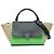 Céline Borsa Celine Green Small Tricolor Leather Trapeze Verde Verde chiaro