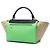 Céline Borsa Celine Green Small Tricolor Leather Trapeze Verde Verde chiaro - vista 2