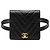 Bolsa de cintura Chanel Black CC Chevron Caviar Preto