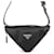 Borsa a tracolla Prada Triangle in pelle Saffiano nera Nero
