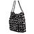 Borsa a tracolla Chanel in tweed e pelle bianco e nero - vista 2