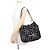 Borsa a tracolla Chanel in tweed e pelle bianco e nero - vista 4