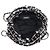 Borsa a tracolla Chanel in tweed e pelle bianco e nero - vista 5
