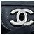 Borsa a tracolla con catena in pelle di vitello martellata nera Chanel Nero - vista 15