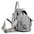 Piccola borsa Prada in nylon grigio e pelle Saffiano Marrone - vista 2