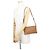 Borsa a tracolla in pelle marrone Prada - vista 4