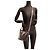 Borsa a tracolla a secchiello Chanel Camellia da donna Nero - vista 8