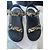 Dior D-Moi Leopard Jacquard Canvas Flat Sandals Black Leopard print - view 4