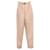 Pantalon large plissé en laine beige Yves Saint Laurent Imprimé python  - vue 1