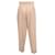 Pantalon large plissé en laine beige Yves Saint Laurent Imprimé python  - vue 3
