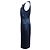 Hugo Boss Abito midi senza maniche Boss in acetato blu navy - vista 2