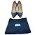 Décolleté a punta Prada in vernice blu navy - vista 13