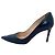 Décolleté a punta Prada in vernice blu navy - vista 7