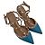 Décolleté Valentino Garavani Rockstud 65 in pelle blu - vista 5
