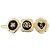 Fermaglio Chanel Portafortuna in metallo dorato Nero Gold hardware