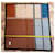 Carré en soie Yves Saint Laurent Motif Géométrique Marron Noir Bleu Beige  - vue 6