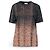 Camiseta Saint Laurent estampado leopardo degradado Castaño Estampado de leopardo - vista 2