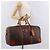 Céline CELINE Borsa Boston in Tela Macadam PVC Pelle Marrone Oro Auth fm5391 D'oro - vista 23