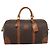 Céline Borsa Boston CELINE Macadam Canvas PVC Pelle 2 Set Marrone Oro Auth 190000 D'oro - vista 2