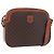 Céline Bolsa de Ombro CELINE Macadam Canvas PVC Couro Marrom Ouro Auth BA14318 Dourado