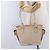 Borsa a mano BURBERRY in pelle beige argento Auth ka5220A - vista 22