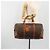 Céline Borsa Boston CELINE Macadam Canvas PVC Pelle Marrone Oro Auth 190187A D'oro - vista 24