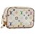 LOUIS VUITTON Pochette Wapity Monogram Multicolor Bianco M58033 Auth 189388