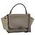 Céline Borsa Trapeze CELINE in pelle 2way Grigio Argento Auth 192250V Marrone