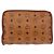 Clutch MCM Logogram Vicetos in pelle PVC Marrone Oro Auth gh2154 D'oro - vista 2