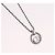 Collana Christian Dior con logo a cerchio di corda in metallo argento Auth SW2521 - vista 3