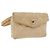 CHANEL Marsupio Matelasse in pelle di agnello Beige Oro CC Auth bs36144 D'oro