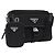 Borsa a Spalla PRADA Nylon Nero Argento Auth SW2639M