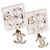 Pendientes CHANEL Crystal COCO Mark Metal Clear Silver CC Auth SW2655SAM Plata
