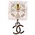 Pendientes CHANEL Crystal COCO Mark Metal Clear Silver CC Auth SW2655SAM Plata - vista 8