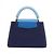 Louis Vuitton Borsa Capucines BB in pelle Taurillon blu - vista 2
