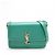 Saint Laurent Solferino Medium Leather Flap Crossbody Green Verde