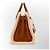 Saint Laurent De Jour Borsa Tote in Pelle e Shearling Marrone - vista 12