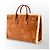 Saint Laurent De Jour Borsa Tote in Pelle e Shearling Marrone - vista 5