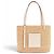 Loewe Borsa Cesta in Rafia e Pelle Beige - vista 10