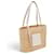 Loewe Borsa Cesta in Rafia e Pelle Beige - vista 11