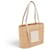 Loewe Borsa Cesta in Rafia e Pelle Beige - vista 6