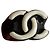 Chanel CC Logo Ring Schwarz und Weiß