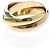 Anello Cartier Trinity in oro rosa bianco e giallo 18K D'oro - vista 3