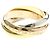 Anello Cartier Trinity in oro rosa bianco e giallo D'oro