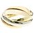 Anello Cartier Trinity in oro rosa bianco e giallo D'oro - vista 3