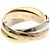Anello Cartier Trinity in oro rosa bianco e giallo D'oro - vista 7