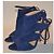 Sandali Elisabetta Franchi in Pelle Scamosciata Blu - vista 2