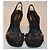 Max Mara Sandali con Zeppa in Pelle Nera Nero - vista 3